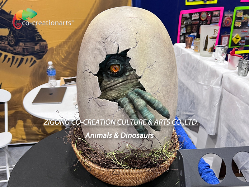 Mini Interactive Dinosaur Egg With Moving Baby Dinosaur For Museum And Theme Park Displays