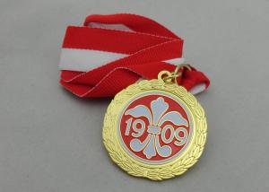 China 88mm Enamel Medal Antique Silver Plating , Iron Medal For Sport Game wholesale