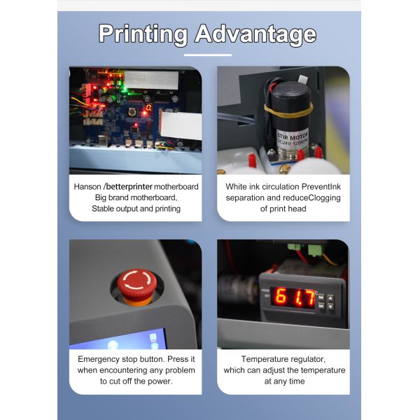 China 2026 KECAI Desktop Touch Screen Printing Machine Xp600 Printhead 30cm Width Impresora A3 Dtf Printer for T Shirt Cloth