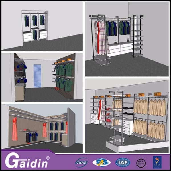 Aluminum metal storage bedroom wall wardrobe design wooden new walk in wardrobes