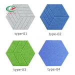 Customization Hexagon Acoustic Panels High Density Polyester Fiber For Office