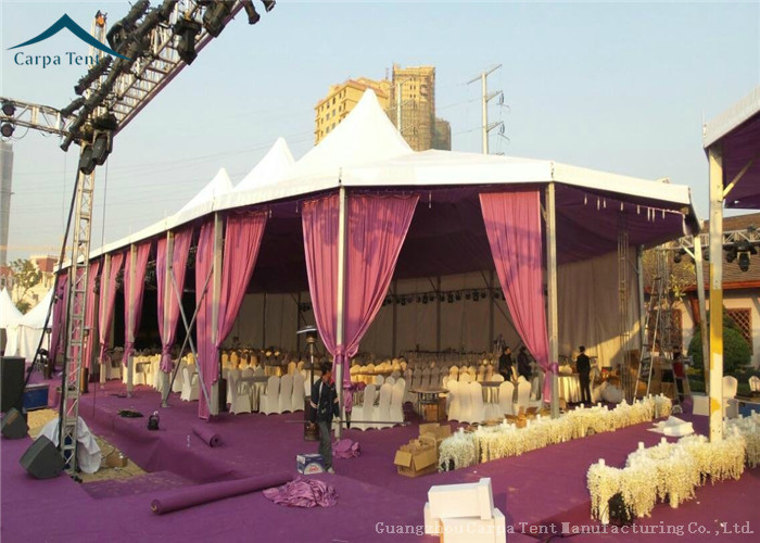 White Mixed Wedding Reception Tents 10m* 30m Aluminum Tents For Exhibition