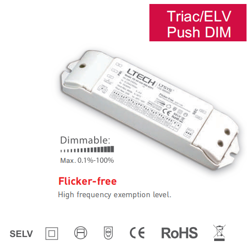 PWM Digital Dimming Triac Dimmable LED Driver 300mA - 900mA 30W 200-240V Input