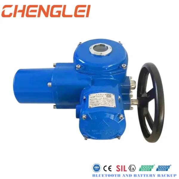 Small Heating Electric Valve Actuator with Bluetooth Connection and Manual Override for HVAC Applications