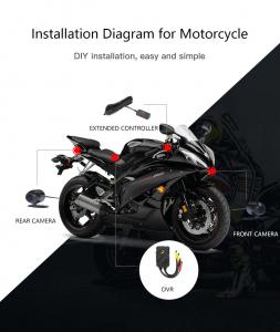 China 2CH 1080P Motorcycle DVR Motorbike Camcorder Video Recorder Dual Camera wholesale