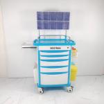 ABS Anesthesia Medical Trolley With 5 Locking Drawers Inside Dividers Compartmen