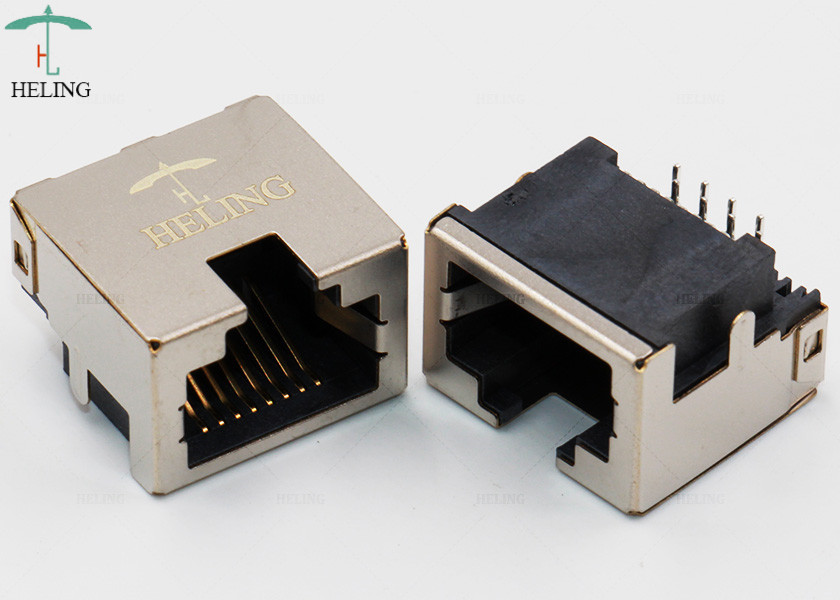 Tab Up 1x1 8P8C RJ45 Connectors Low Profile Side Entry RoHS Compliant