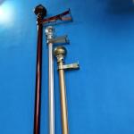 Polished Metal 22 Inch Window Decorative Cast Iron Pipe Curtain Rod