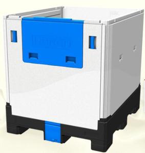 China 1040L Plastic Folding Food Grade Ibc Containers With 1400 Kg Unit Load wholesale