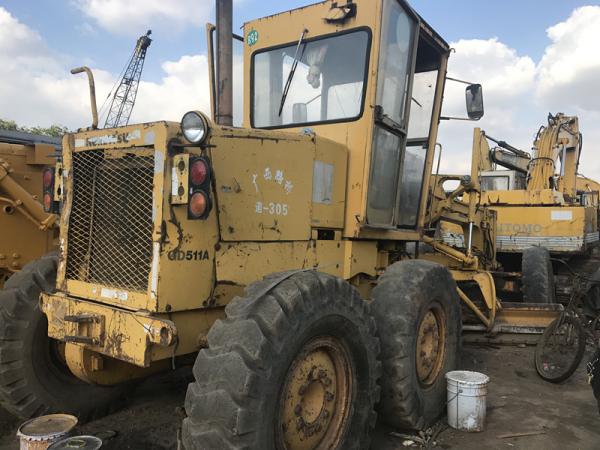 Original Paint Used KOMATSU Grader , Motor Grader Komatsu GD511A 1 Serial Number