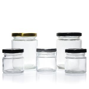 China Custom Luxury 100ml 180ml 500ml Small Round Freezing Glass Jar For Storing Pickle wholesale