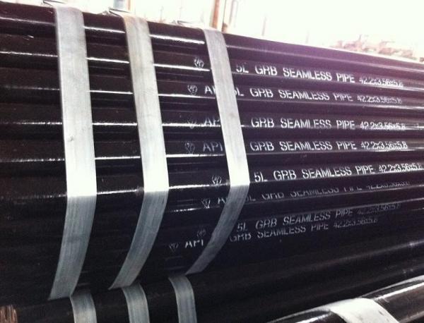 Quality Black Paint Printed API 5L Gr.B 42.2 mm x 3.56 mm x 5.8M Seamless / LSAW / SSAW Pipe for sale
