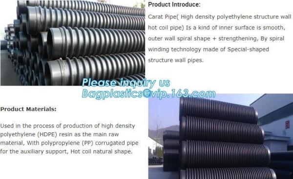 CARAT PIPE, hdpe ldpe pipe,wall pipe,water supply pipe,Steel mesh skeleton