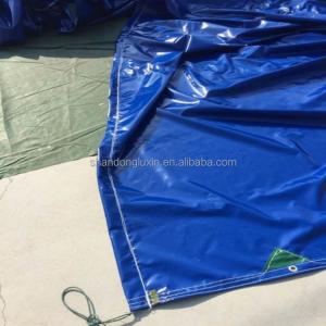 China 2m-100m Width PVC Tarpaulin Plastic Cover for Outdoor Tent Awning Camp Blue Poly Tarp wholesale
