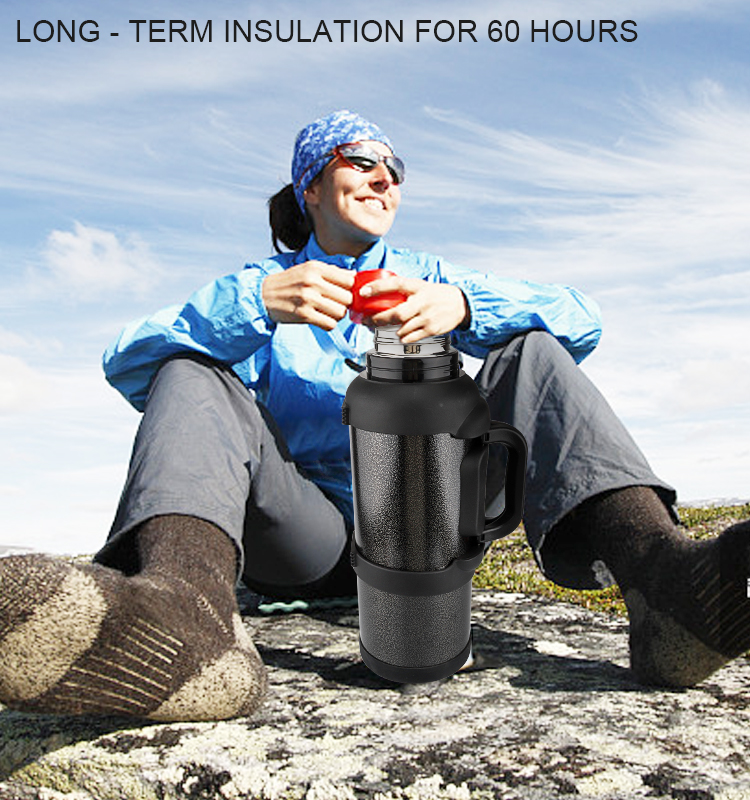 Stainless Steel Plastic Travel Water Bottle Sports Thermos Travel Pot Camping Flask 3 Litre Big Tea