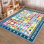 Children Playroom Rug Cartoon Car Traffic Rail Carpets For Living Room Floor,
