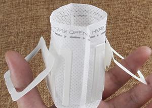 China Convenient Hanging Ear Disposable Coffee Filter Bags With Heat Seal Packaging wholesale