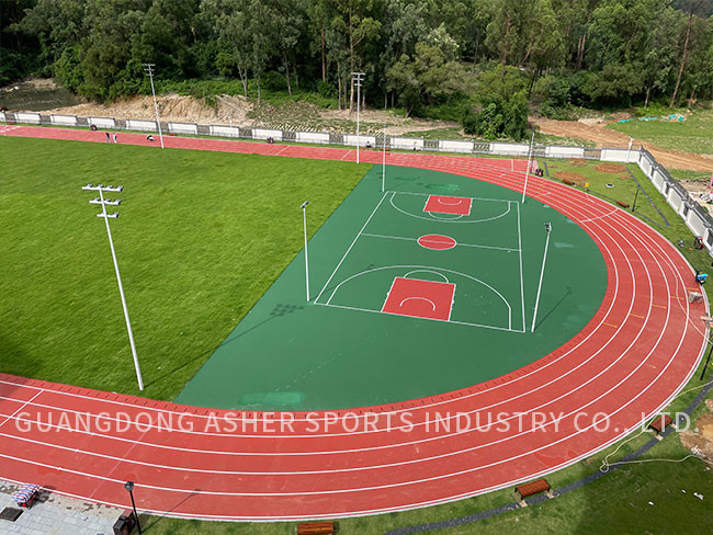 Sandwich Type Rubber Jogging Track , Excellent 10mm Rubber Gym Flooring
