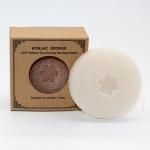 OEM ODM Round Light Yellow Konjac Facial Sponge For Cleansing