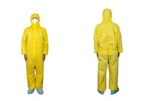 China CAT.III Type 3B Disposable Medical Protective Coverall Waterproof With 3-pieces Hood wholesale