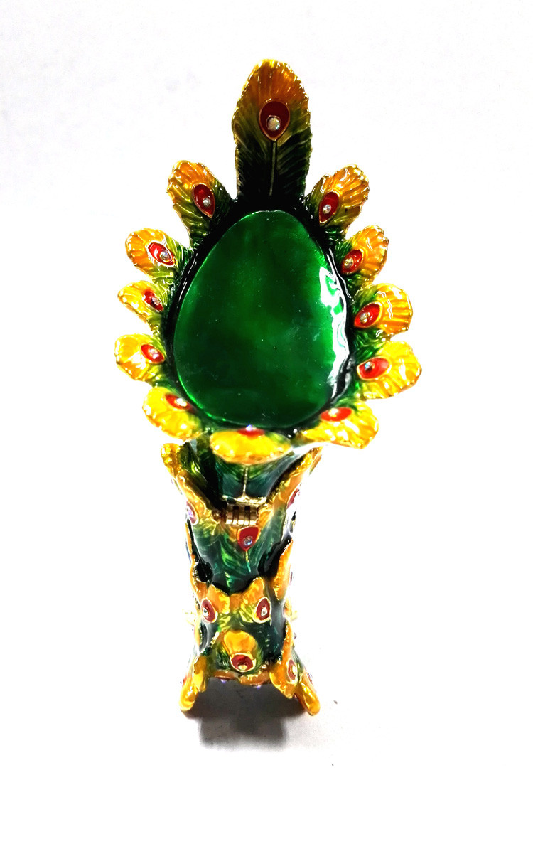 Bird metal trinket box Peacock treasure box metal jewelry box