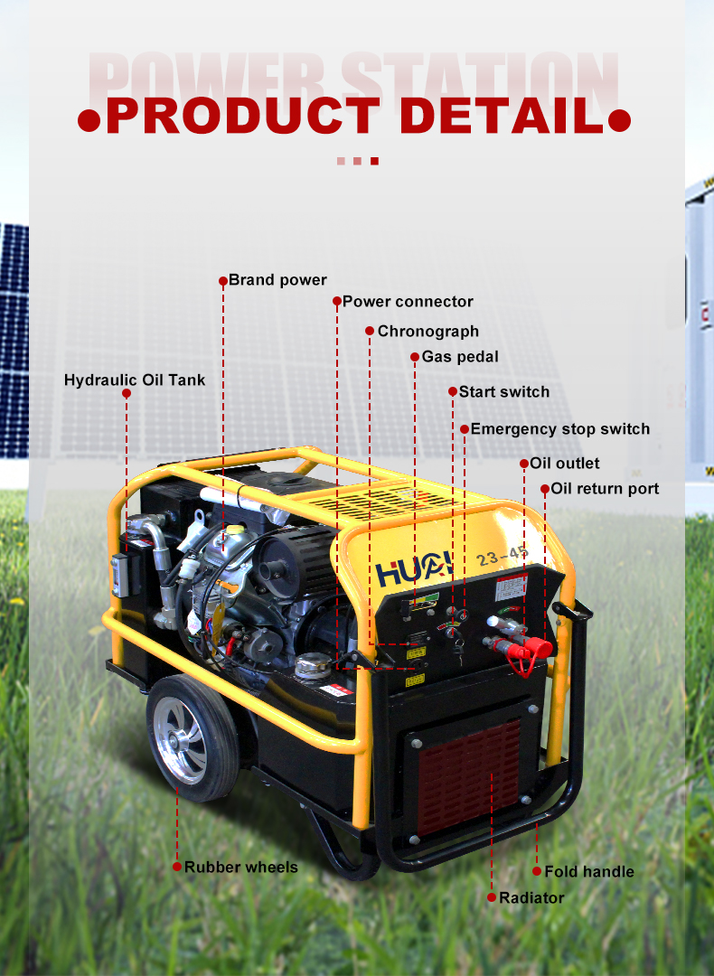 22L Fuel Tank Capacity High Pressure Hydraulic Power Unit Station for Pressing Machine