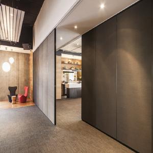 China 85 mm Commercial Folding Partition Walls Melamine Board Door Material wholesale