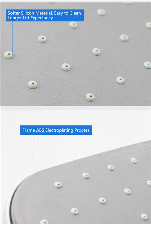 7 Inch Grey Rainforest Shower Head , Ceiling Rain Shower Head For Shower Cabin