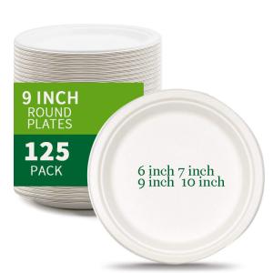 China Greaseproof Microwavable Biodegradable Food Container Disposable Bagasse Plate wholesale