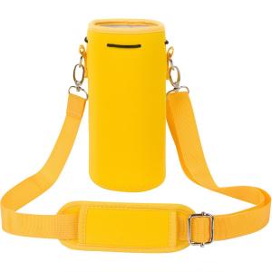 China Neoprene Water Bottle Holder Bag With Adjustable Shoulder Strap wholesale