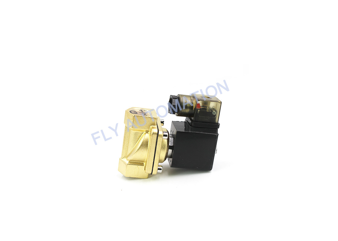 PU220-04 1/2" Brass Water Solenoid Valve With Timer Normally Closed Direct Drive Type Ac220v