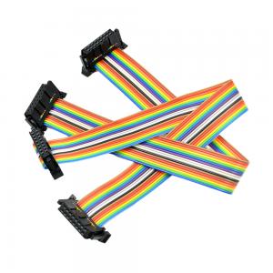 China Customized IDC 16 Pin Flat Ribbon Cable With Wire Gauge AWG28# 2.54mm Pitch Connectors wholesale