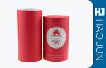 Paper Packaging Printed Cardboard Tubes For Dry Fruit In Red , Logo Customized