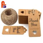 Original Design Thank You Kraft Paper Hang Custom Size Cardboard Gift Tags