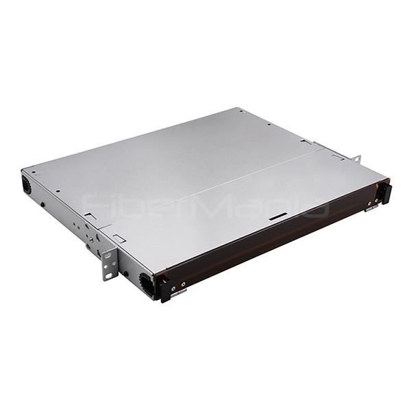 Silver Fiber Optic Distribution Panel Rack Mount 1U 19 Inch 3 LGX SC Adapter