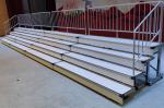 Portable Plywood Plastic Telescopic Bleacher Seating With Safety Railings For