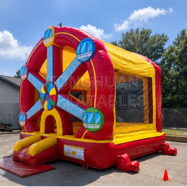 Premium Carnival Inflatable Bouncy Castle with Giant Ferris Wheel Design for Schools Shopping Malls Festivals and Party Rental Businesses