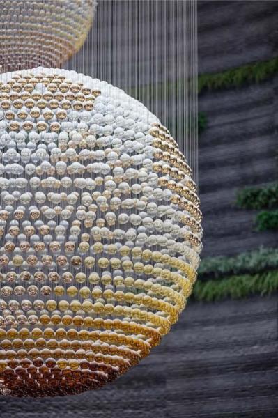 Custom Hotel Lobby Shopping Mall Gallery Creative Art Globe Design Bronze Luxury