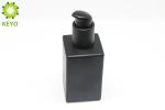 Square Glass Foundation Bottle , 120ml Matte Black Makeup Foundation Containers