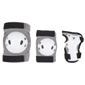 China Grey Roller Skating Protective Gear 3 IN 1 Knee Elbow Wrist Pad Protective Gear Set wholesale