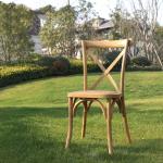 Leisure Facilities Style Solid Wood Cross Back Wedding Chair for Leisure Chair