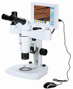 China 8.4 Inch LCD Digital Zoom Stereo Microscope , Stereo Inspection Microscope 32X - 320X wholesale