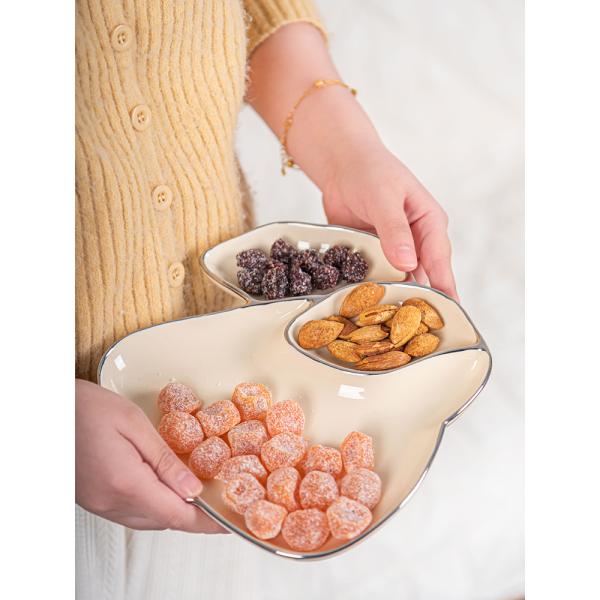 Irregular Rabbit Shape Ceramic Plate Dinnerware Type Dishes Plates for Creative Meals