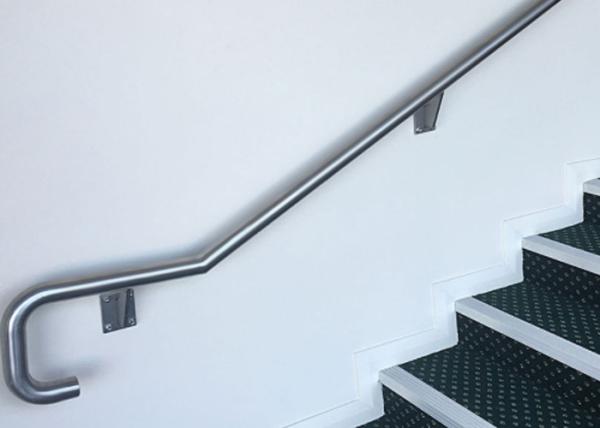 Rust Resistant Stainless Steel Handrail , Wall Mounted Handrail For Stairs