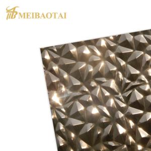 China Embossed Stainless Steel Pvd Sheets 1219 X 2438mm Size Triangle Pattern wholesale
