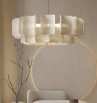 Nordic Modern Simple White Creative Acrylic LED Pendant Light For Living Room