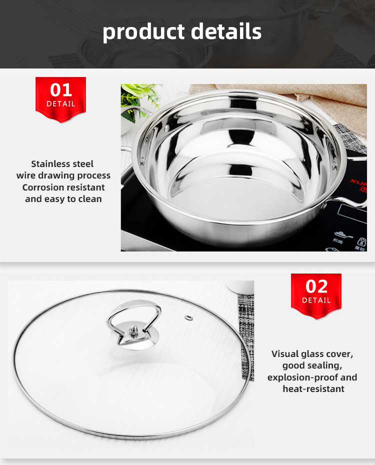 Wholesale Stainless Steel Pot Cookware 201 Set Stock Pots 18/20/26cm Soup Pot Cookware Sets