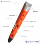 Easthreed Small Professional 3D Printing Pen , Yellow / Blue / Pink 3D Pen For