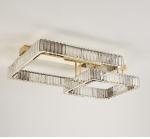 Luxury Living Room Smart Led Chandelier Modern Hall Glossy K9 Crystal Ceiling