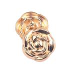Rose shape Brass Metal Fancy Logo Sewing Hook Buttons For Clothes Coat